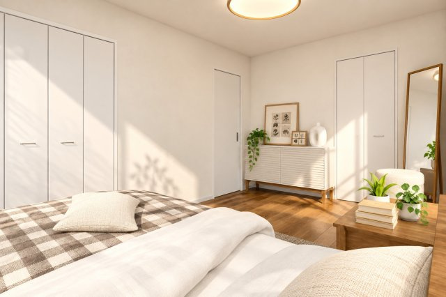 淀の原町Ⅱの洋室|―洋室6.5帖―居室のプライバシーを重視するなら3階洋室。静かで落ち着いた環境は、読書やリモートワーク、趣味の時間にもぴったりです。（イメージパース）