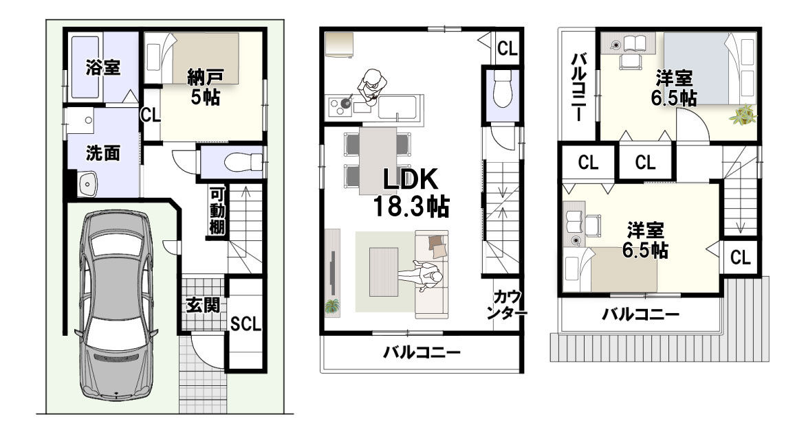 淀の原町Ⅱの間取り