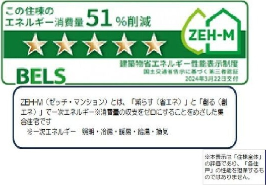 Lien KAISEIの省エネ性能ラベル