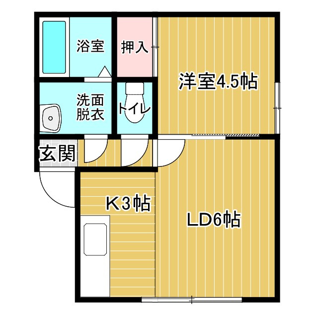 コーポ謠（ウタ）の間取り