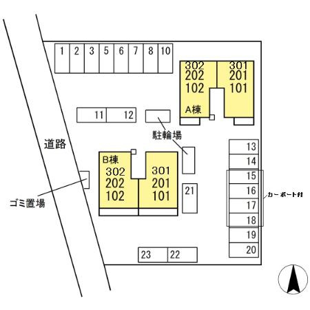 オッツ三蔵子　Aの区画図