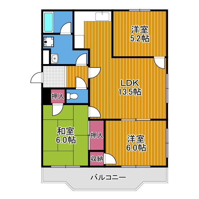 新栄プロパティー太子の間取り