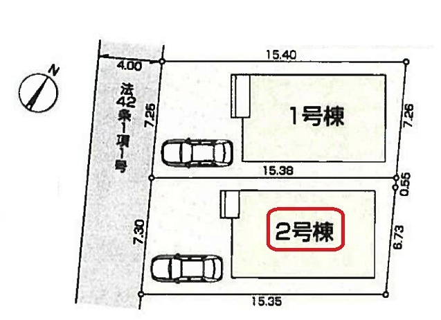 狭山市水野・全2棟　新築一戸建　2号棟　～LDK19.7帖～の区画図|【全2棟・2号棟】整形地・土地面積111.78平米（約33.81坪）