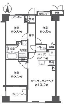 【間取り】 | サンデュエル府中