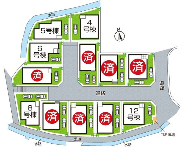 交野市神宮寺　第7期　新築一戸建ての区画図|全12区画