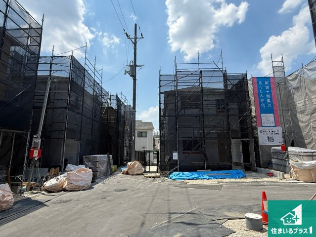 交野市神宮寺　第7期　新築一戸建ての外観|現在建築中！落ち着いた街並みで新生活を始めることが出来そう！周辺の物件も併せてご紹介させて頂きます！
