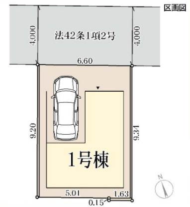 神戸市西区王塚台4丁目の区画図