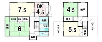 【間取り】 | 生駒郡平群町椿台3丁目