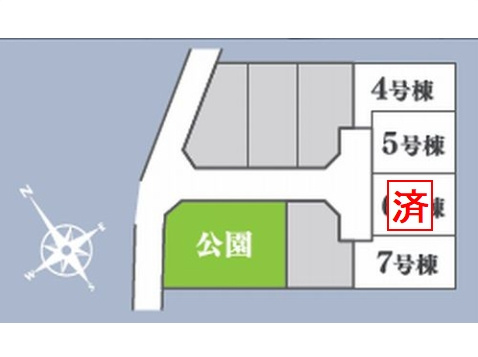 【区画図】 | 【仲介手数料０円】茅ヶ崎市松林1丁目2期　新築一戸建て　全7区画 | 【仲介手数料０円】茅ヶ崎市松林1丁目2期　新築一戸建て　全7区画
