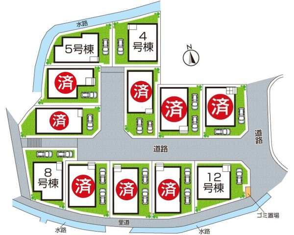 交野市神宮寺　第7期　新築一戸建ての区画図|全12区画