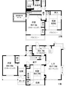 東郷町白鳥３丁目貸家の間取り