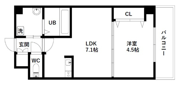 グランロード立売堀の間取り