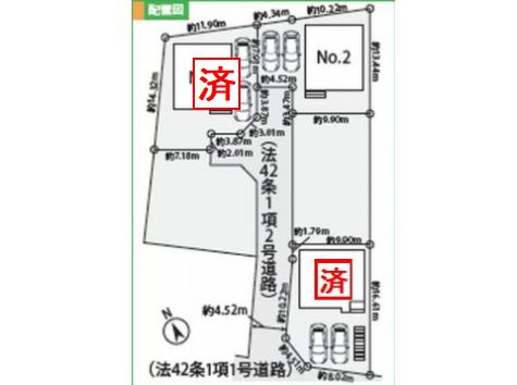 【仲介手数料０円】綾瀬市早川1期　新築一戸建て　全3棟の区画図|【仲介手数料０円】綾瀬市早川1期　新築一戸建て　全3棟
