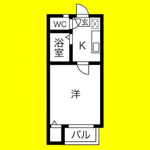 エムケート桜山　名古屋市賃貸　仲介手数料無料の間取り