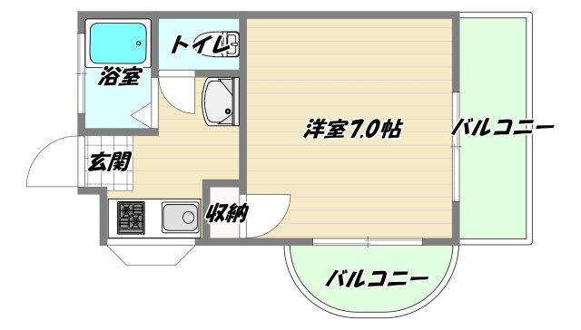 大阪市淀川区東三国４丁目の賃貸マンションの間取り