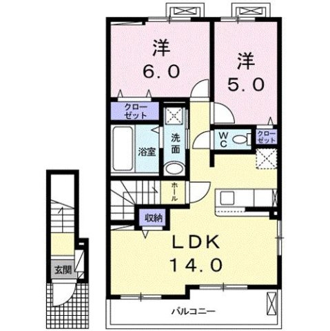 エスポワールⅠの間取り