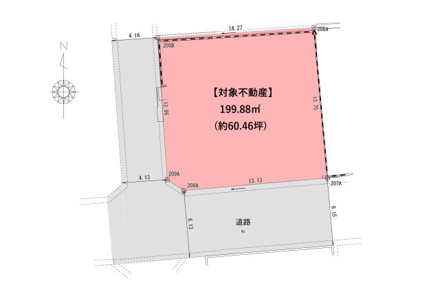 春日台一丁目の土地図