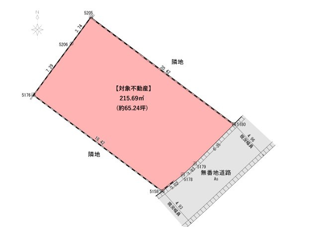中曽根東二丁目の土地図