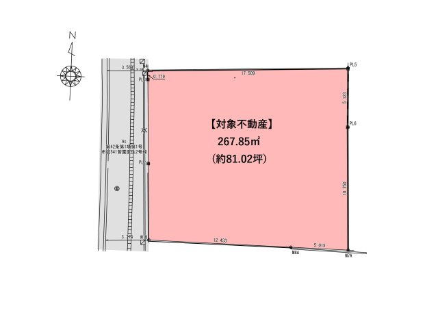 若園一丁目（17期）の土地図