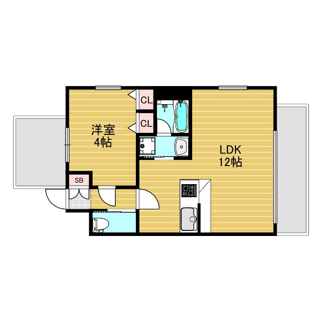CITY　SPIRE西中島の間取り