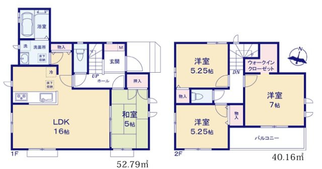 中央線 国立駅 25分 新築戸建 国分寺市高木町1丁目の間取り