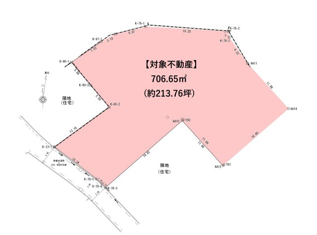 神岳二丁目の土地図