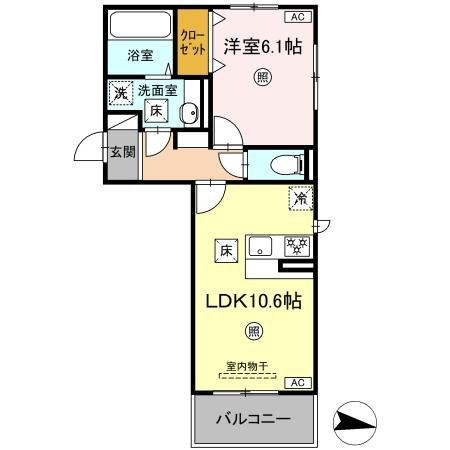 上益城郡益城町大字広崎のアパートの間取り