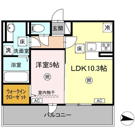 上益城郡益城町大字広崎のアパートの間取り
