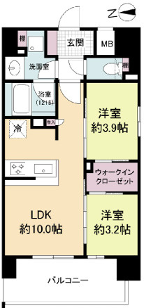ソルレヴェンテ新梅田の間取り
