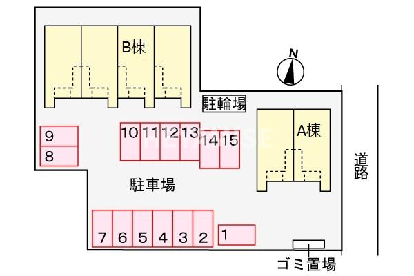 グランスターツ　Aの区画図