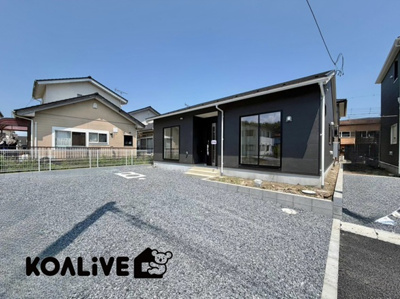 【外観】 | 高崎市吉井町下長根　平屋　新築住宅 | 現地ご案内ツアー開催中！早朝やお仕事帰りのご見学にもすぐ対応致します！見学ご予約はコアライブまでお気軽にお問い合わせ下さい！