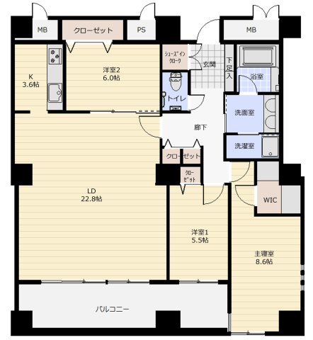 【間取り】 | アトモスももち☆仲介手数料無料☆
