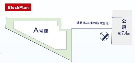 仲介手数料無料　横浜市神奈川区西寺尾１丁目の区画図