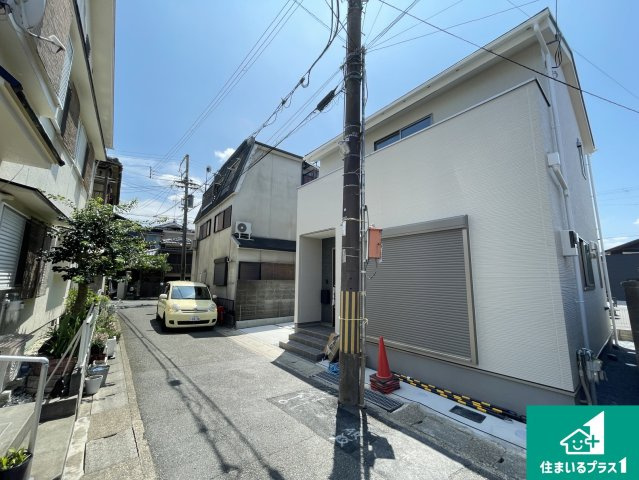 京都市山科区大塚南溝町　第1期　新築一戸建ての前面道路含む現地写真|周辺は落ち着いた街並みの住宅地！子育てがしやすい住環境です！まだ未完成ですが、現地でしかわからない事もございます。是非一度ご覧ください。