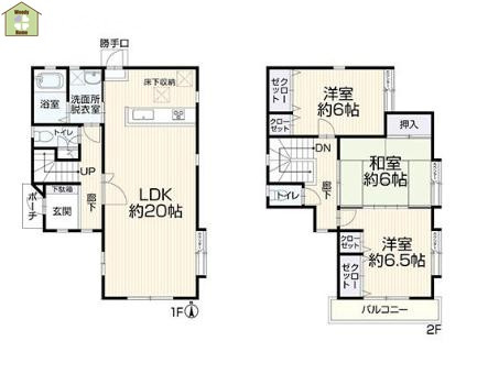 草加市瀬崎6丁目　中古一戸建ての間取り