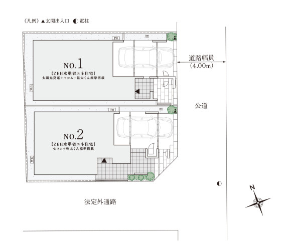 中野区江古田3丁目　デザイン性×機能性　安らぎ邸宅　限定2棟の区画図|最終1棟となりました♪