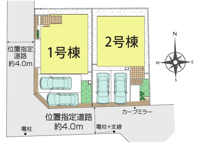 西武新宿線 花小金井駅 20分 新築戸建 小平市鈴木町1丁目の区画図