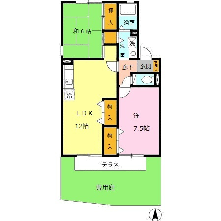 ラークハイムⅡの間取り