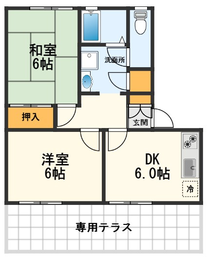 【間取り】 | ハイツファミールB棟