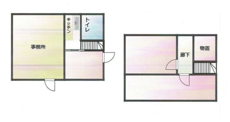 湖南市夏見の事務所の間取り
