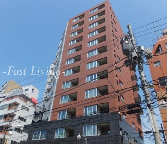 新宿区市谷薬王寺町の賃貸マンションのエントランス