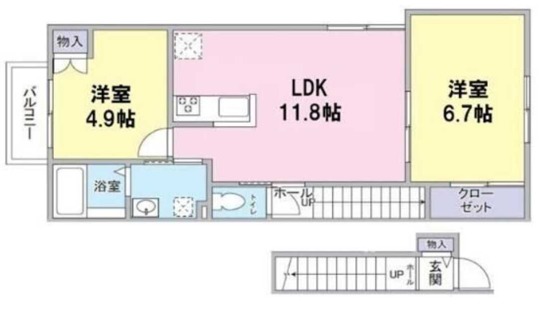 ファミーユ　築浅　角部屋　ファミリー向けの間取り