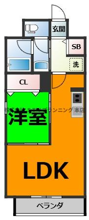 仲介手数料０円！レジデンシア尾頭橋駅前の間取り