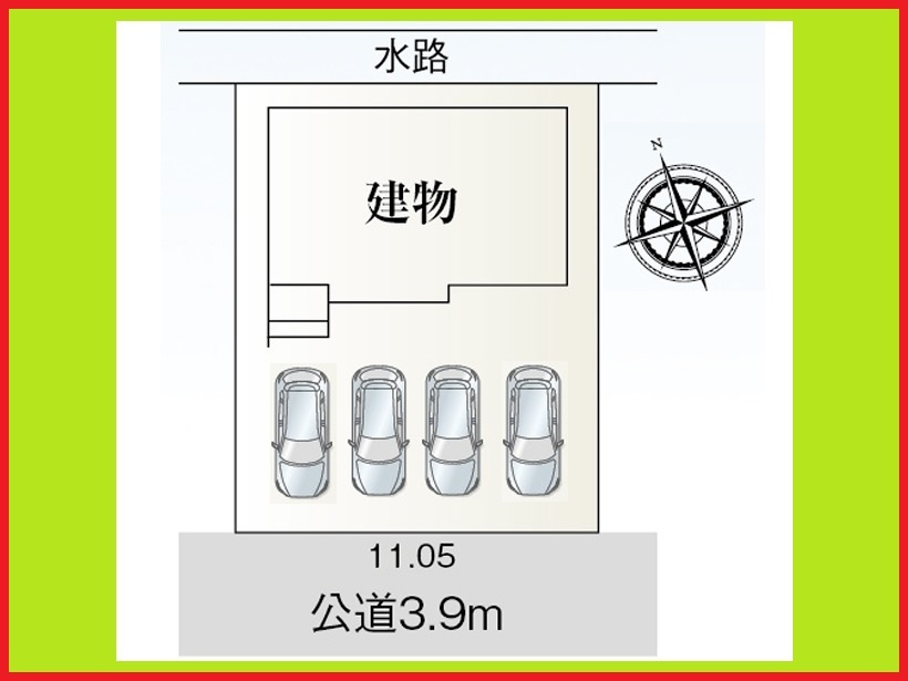 愛西市北一色町北田面の新築一戸建の区画図|◇区画図◇