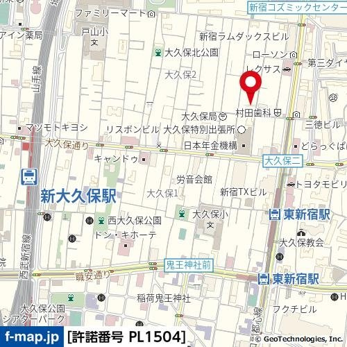プレール・ドゥーク東新宿の地図