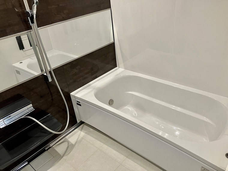 藤心戸建の浴室|日々の疲れを癒すお風呂付です