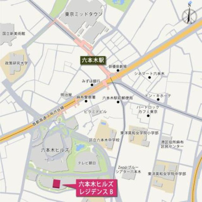 【地図】 | 六本木ヒルズレジデンスＢ