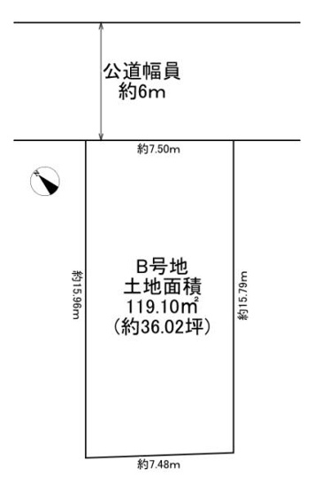 【土地図】 | 川西市鶯台1丁目　B号地