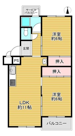 【間取り】 | 大宮第三コーポB棟