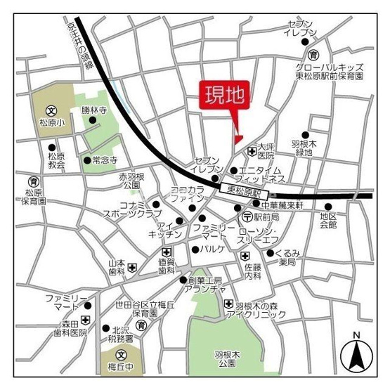 【地図】ＡＬＥＲＯ世田谷羽根木